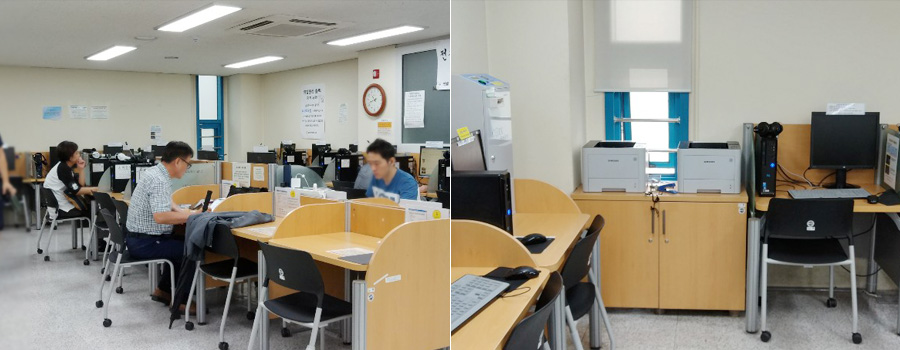 4층 전자정보열람실 전경사진